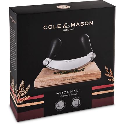 Cole&Mason - Кухненска дъска за рязане с извит нож 21,5x51,5 cm бук