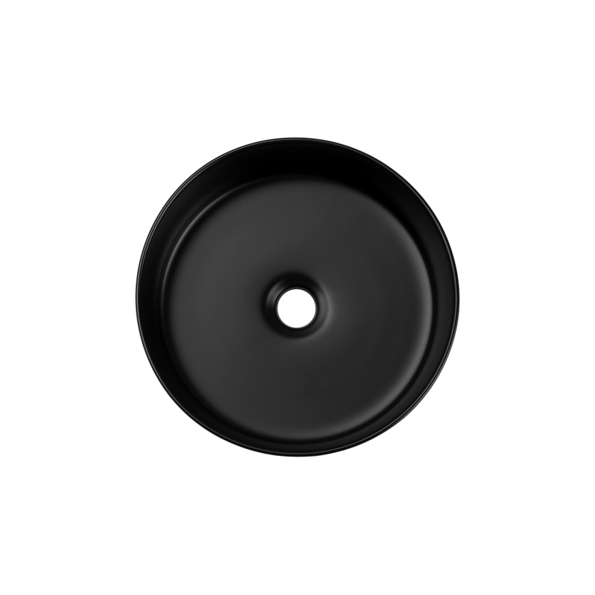COMAD BEYOND 2 BLACK ( E-6565 ) - Мивка за вграждане в плот BEYOND Ø 36 см керамика/матово черен