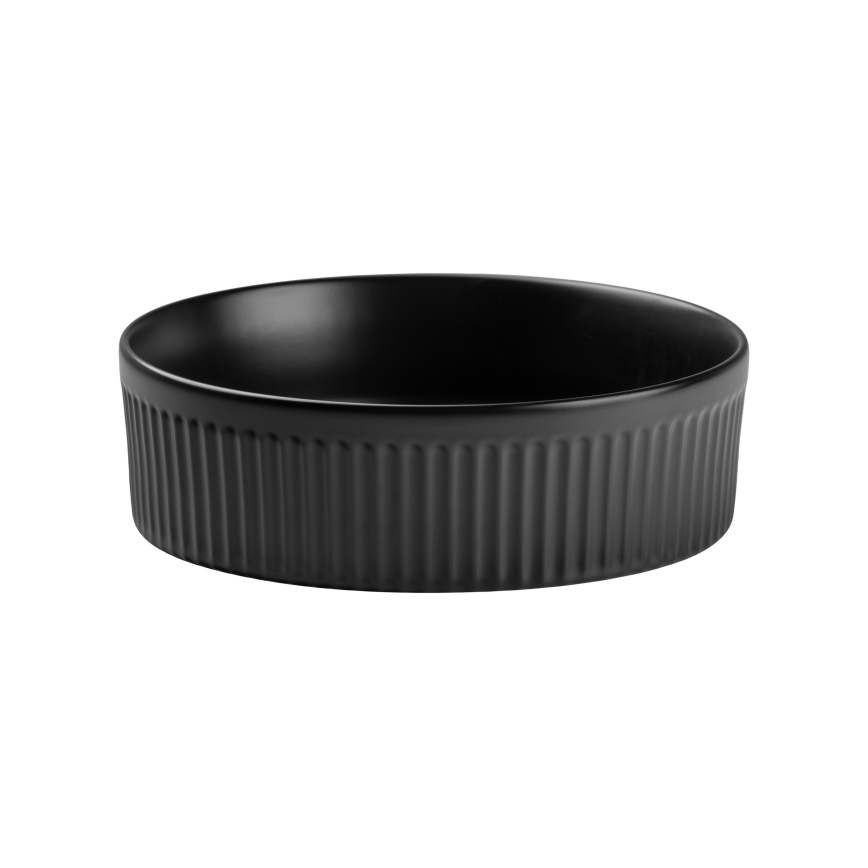 COMAD BEYOND 2 BLACK ( E-6565 ) - Мивка за вграждане в плот BEYOND Ø 36 см керамика/матово черен