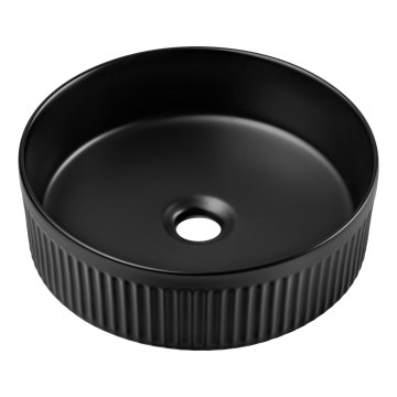 COMAD BEYOND 2 BLACK ( E-6565 ) - Мивка за вграждане в плот BEYOND Ø 36 см керамика/матово черен