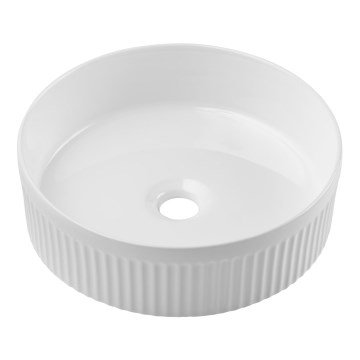 COMAD BEYOND 2 WHITE (E-6565) - Мивка за плот BEYOND, Ø 36 см, керамика/бял гланц
