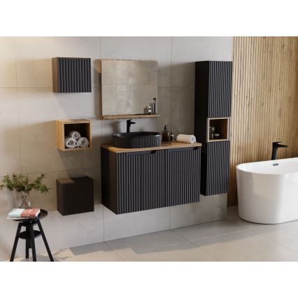 COMAD BEYOND 5 BLACK ( E-6564 ) - Мивка за вграждане в плот BEYOND 48x32,5 см керамика/матово черен