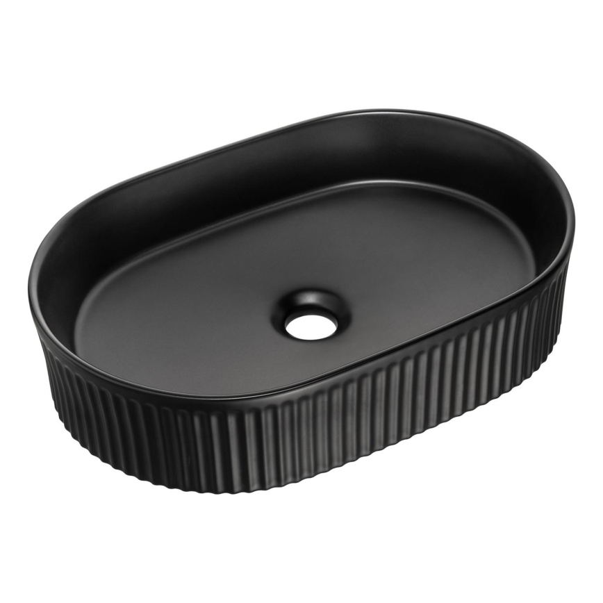 COMAD BEYOND 5 BLACK ( E-6564 ) - Мивка за вграждане в плот BEYOND 48x32,5 см керамика/матово черен