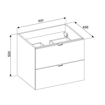 COMAD DALIA CASHMERE 82-60-46-2S - Шкаф за баня под мивка DALIA 50x60 см бежов