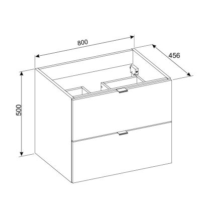 COMAD DALIA CASHMERE 82-80-46-2S - Шкаф за баня под мивка DALIA 50x80 см бежов