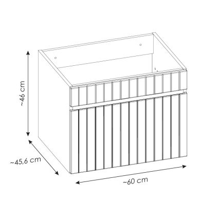 COMAD ICONIC CASHMERE 82-60-D-1S - Шкафче за баня под мивка ICONIC 46x60 см бежово