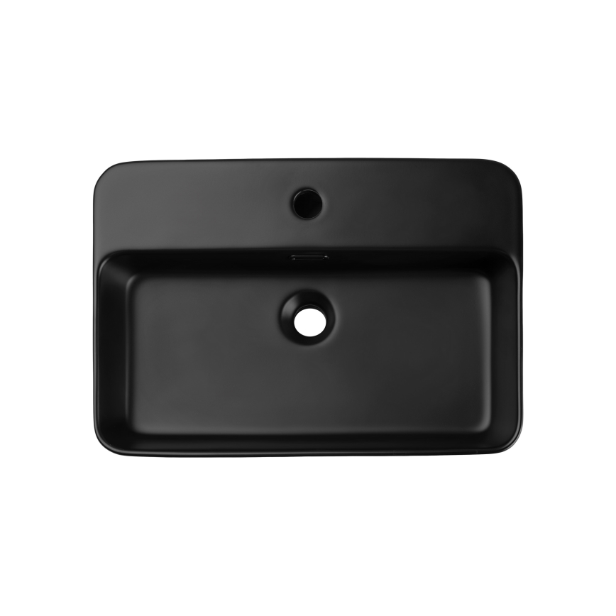 COMAD TRUST 2 BLACK ( E-6282 ) - Мивка за вграждане в плот TRUST 55x38 см керамика/матово черен