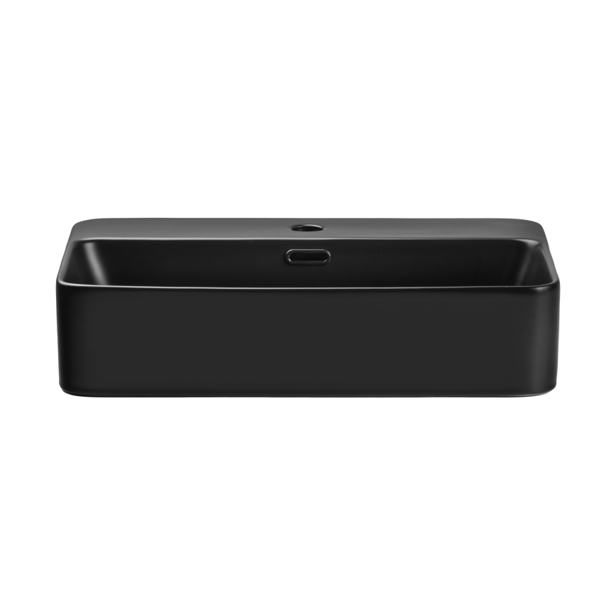 COMAD TRUST 2 BLACK ( E-6282 ) - Мивка за вграждане в плот TRUST 55x38 см керамика/матово черен