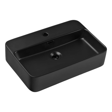 COMAD TRUST 2 BLACK ( E-6282 ) - Мивка за вграждане в плот TRUST 55x38 см керамика/матово черен