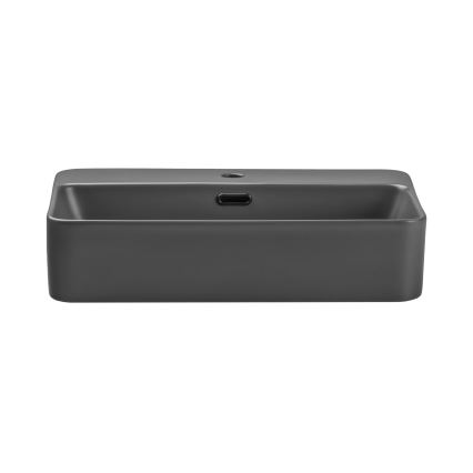 COMAD TRUST 2 MATT DARK GREY ( E-6282 ) - Мивка за вграждане в плот TRUST 55x38 см керамика/матов сив