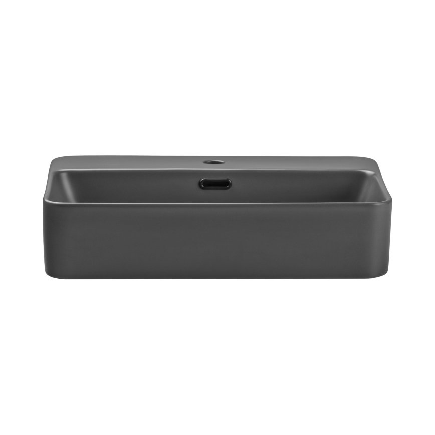 COMAD TRUST 2 MATT DARK GREY ( E-6282 ) - Мивка за вграждане в плот TRUST 55x38 см керамика/матов сив