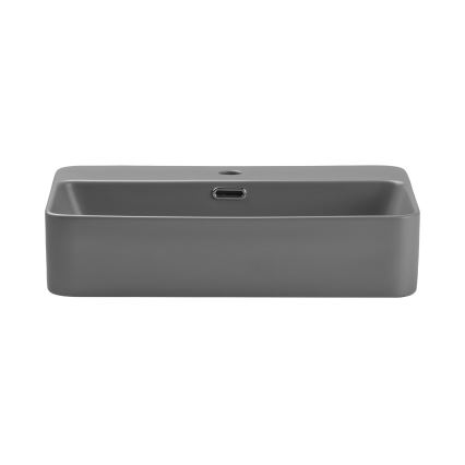 COMAD TRUST 2 MATT LIGHT GREY ( E-6282 ) - Мивка за вграждане в плот TRUST 55x38 см керамика/матово сив