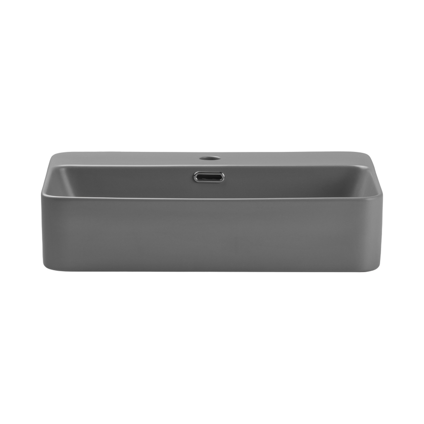 COMAD TRUST 2 MATT LIGHT GREY ( E-6282 ) - Мивка за вграждане в плот TRUST 55x38 см керамика/матово сив