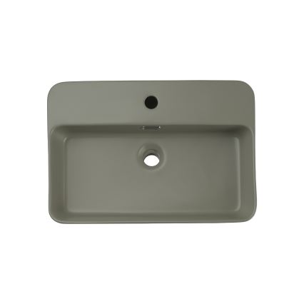 COMAD TRUST 2 OLIVER GREEN (E-6282) - Мивка за плот TRUST 55x38 см керамика/матово зелено