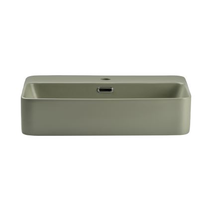 COMAD TRUST 2 OLIVER GREEN (E-6282) - Мивка за плот TRUST 55x38 см керамика/матово зелено