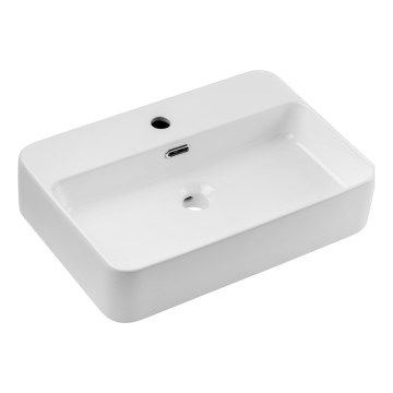 COMAD TRUST 2 WHITE (E-6282) - Мивка за плот TRUST 55x38 см керамика/бял гланц