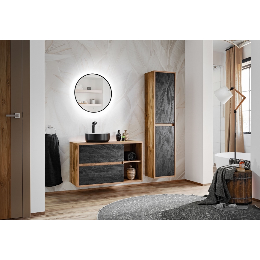 COMAD UM-6259 SIMPLE 8. - Мивка за вграждане в плот SIMPLE Ø 36 см керамика/матово бял/матово черен
