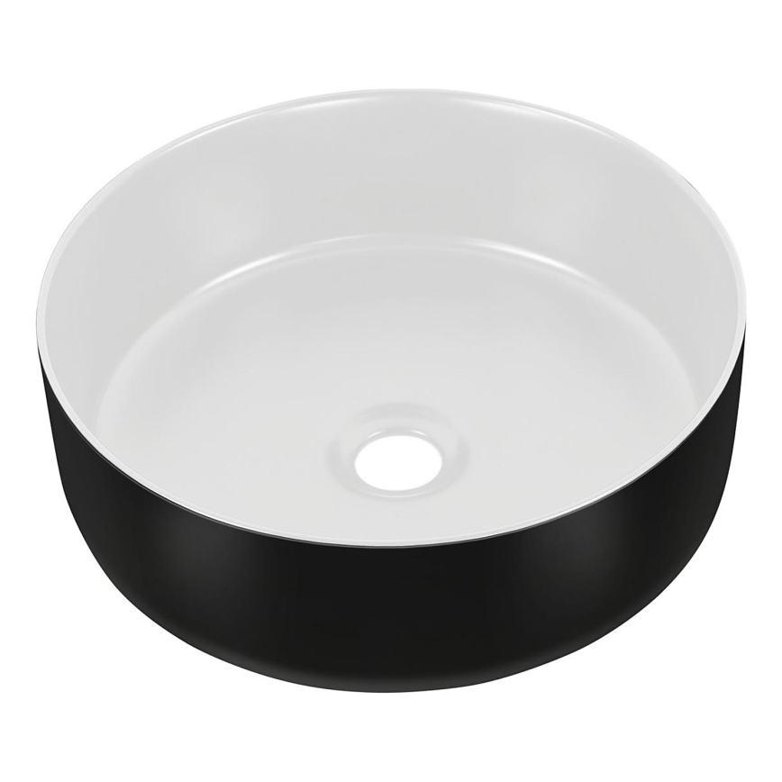 COMAD UM-6259 SIMPLE 8. - Мивка за вграждане в плот SIMPLE Ø 36 см керамика/матово бял/матово черен