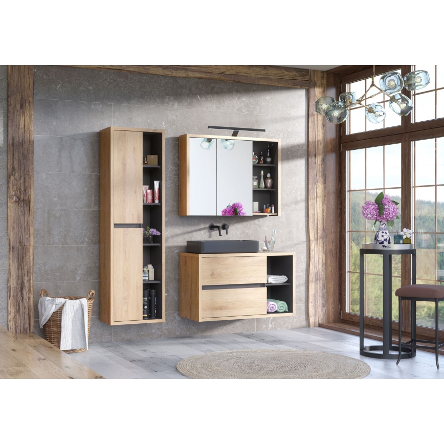 COMAD UM-6276 SLIM 40 BLACK DP - Мивка за плот SLIM 37x37 см керамика/матово черно