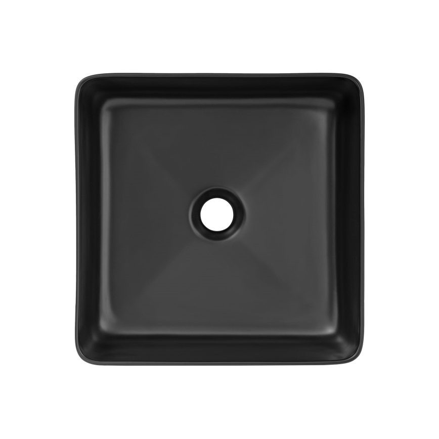 COMAD UM-6276 SLIM 40 BLACK DP - Мивка за плот SLIM 37x37 см керамика/матово черно