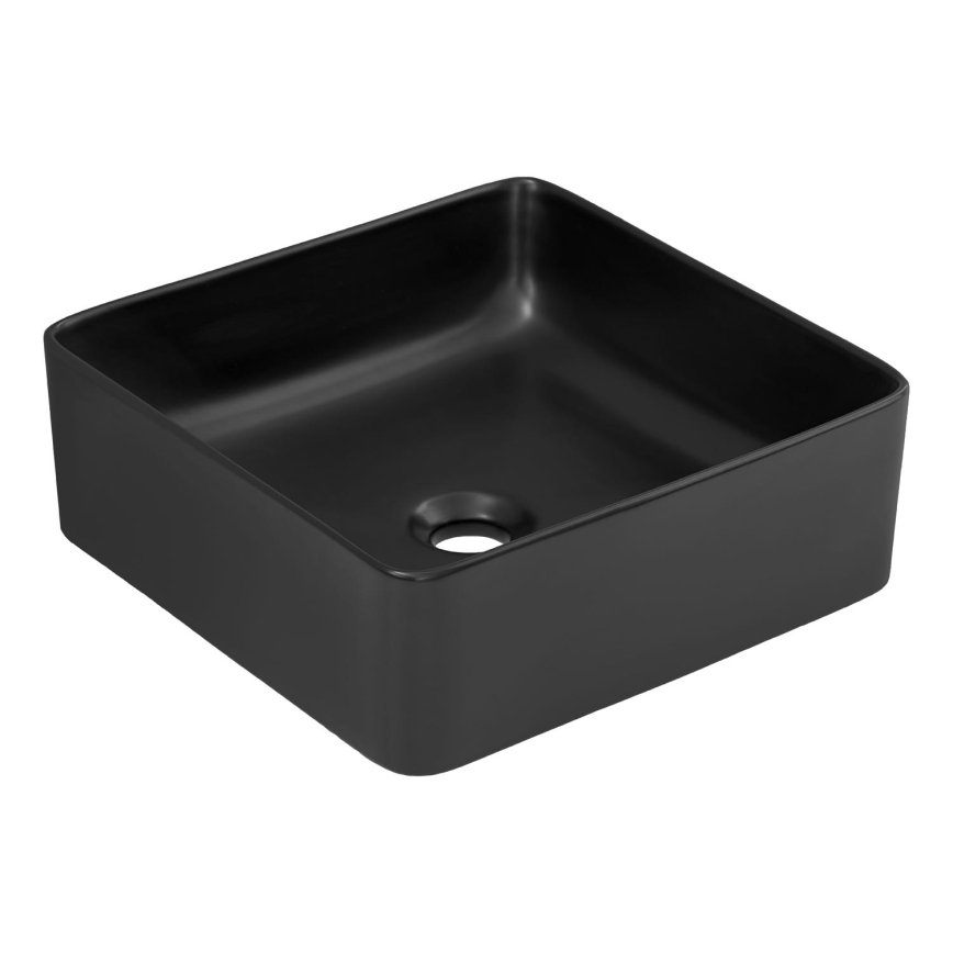COMAD UM-6276 SLIM 40 BLACK DP - Мивка за плот SLIM 37x37 см керамика/матово черно