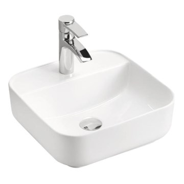 COMAD UM-6288 MAGIC 40 DP - Мивка за вграждане в плот MAGIC 40x40 см керамика/блестящо бял