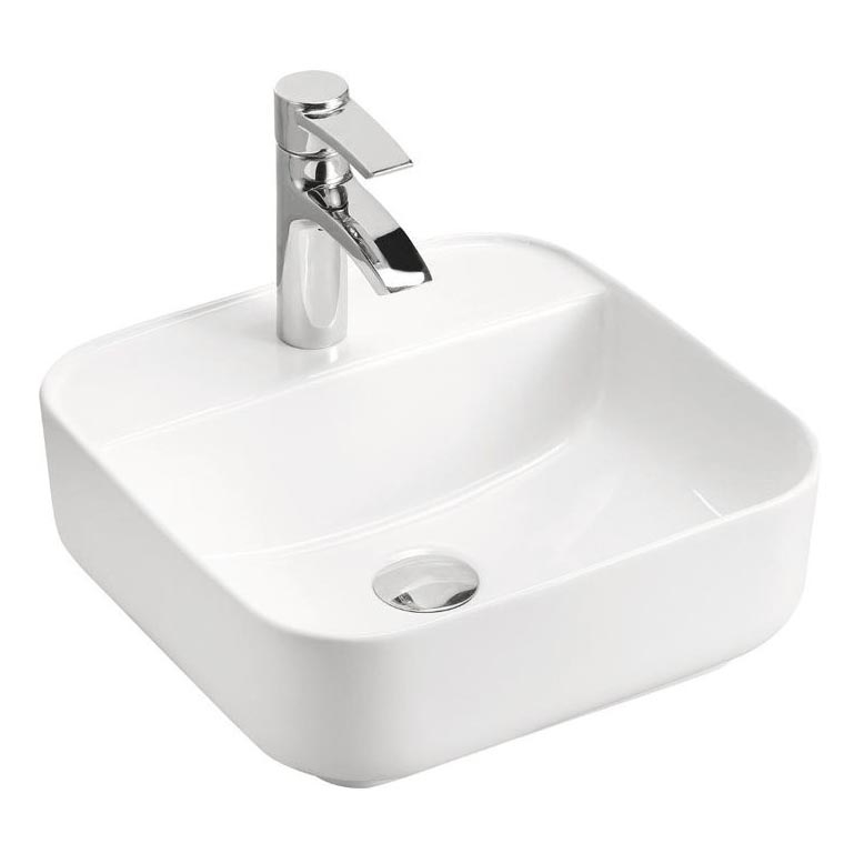 COMAD UM-6288 MAGIC 40 DP - Мивка за вграждане в плот MAGIC 40x40 см керамика/блестящо бял