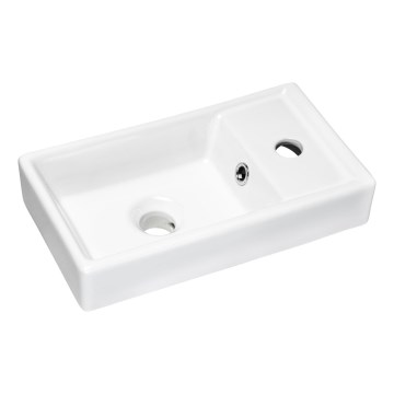 COMAD UM-VEDEA 40 - Мивка за вграждане в плот VEDEA 40x22 см керамика/блестящо бял