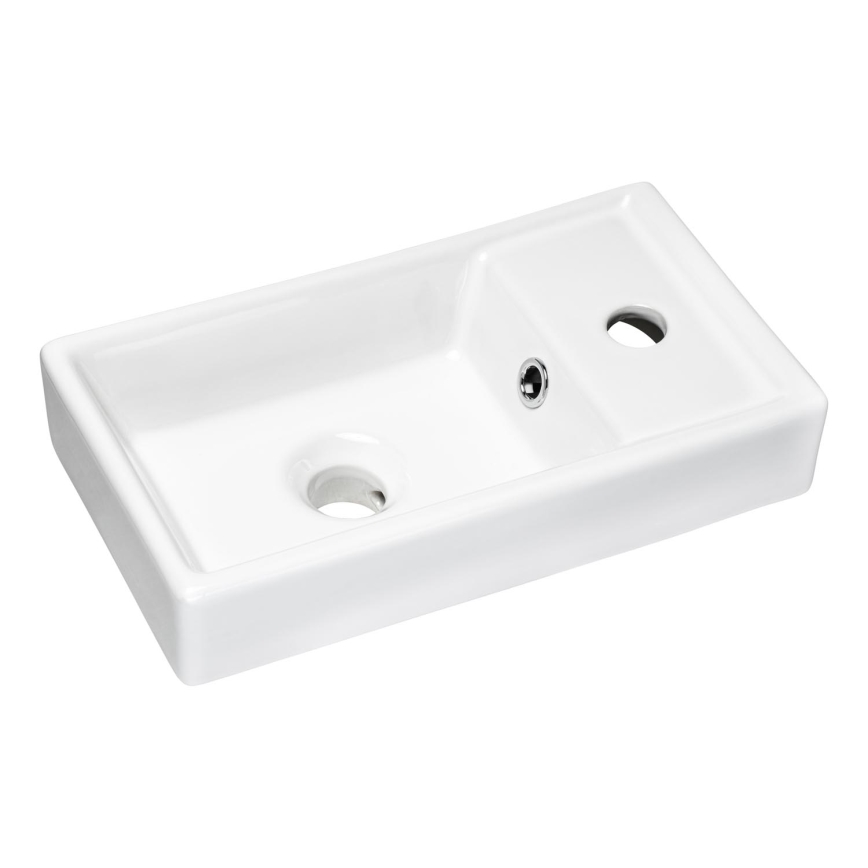 COMAD UM-VEDEA 40 - Мивка за вграждане в плот VEDEA 40x22 см керамика/блестящо бял