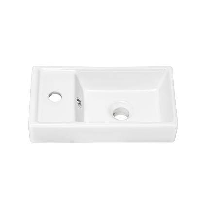 COMAD UM-VEDEA 40 - Мивка за вграждане в плот VEDEA 40x22 см керамика/блестящо бял