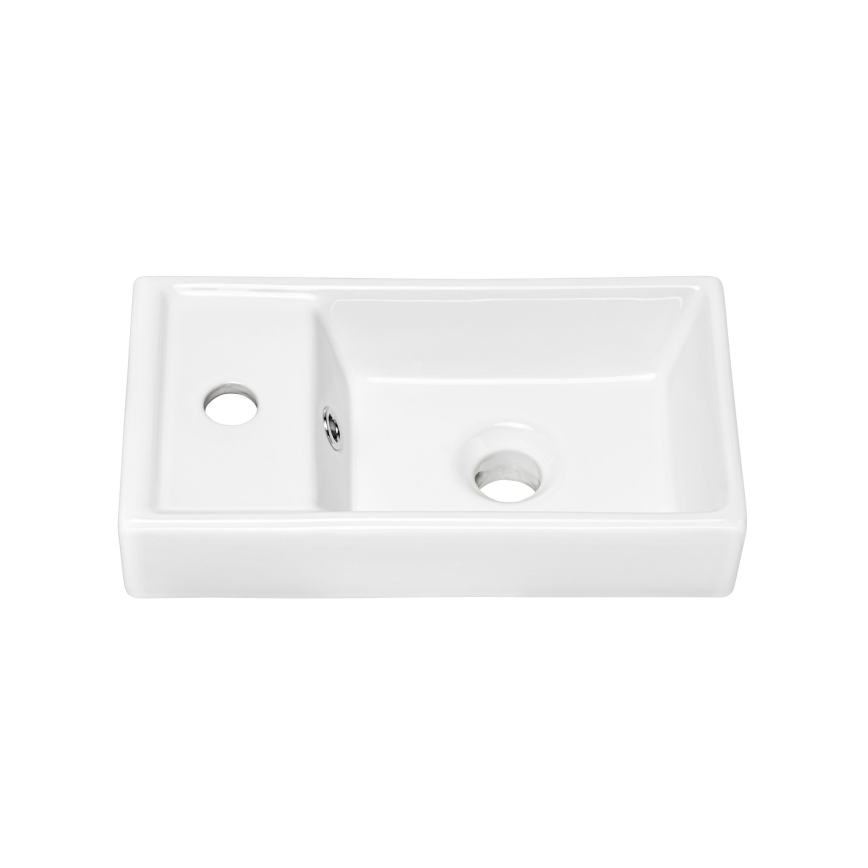 COMAD UM-VEDEA 40 - Мивка за вграждане в плот VEDEA 40x22 см керамика/блестящо бял