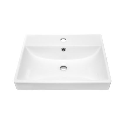 COMAD UN-RITA-GW-60 - Мивка за вграждане в плот RITA 60x40 см керамика/блестящо бял