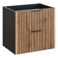 COMAD XILO BLACK WOTAN 82-60-D-2S - Шкаф под мивка XILO 57x60,2 cm, черен/дъб wotan