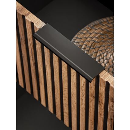 COMAD XILO BLACK WOTAN 82-60-D-2S - Шкаф под мивка XILO 57x60,2 cm, черен/дъб wotan