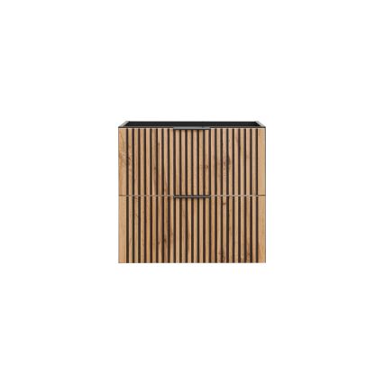COMAD XILO BLACK WOTAN 82-60-D-2S - Шкаф под мивка XILO 57x60,2 cm, черен/дъб wotan