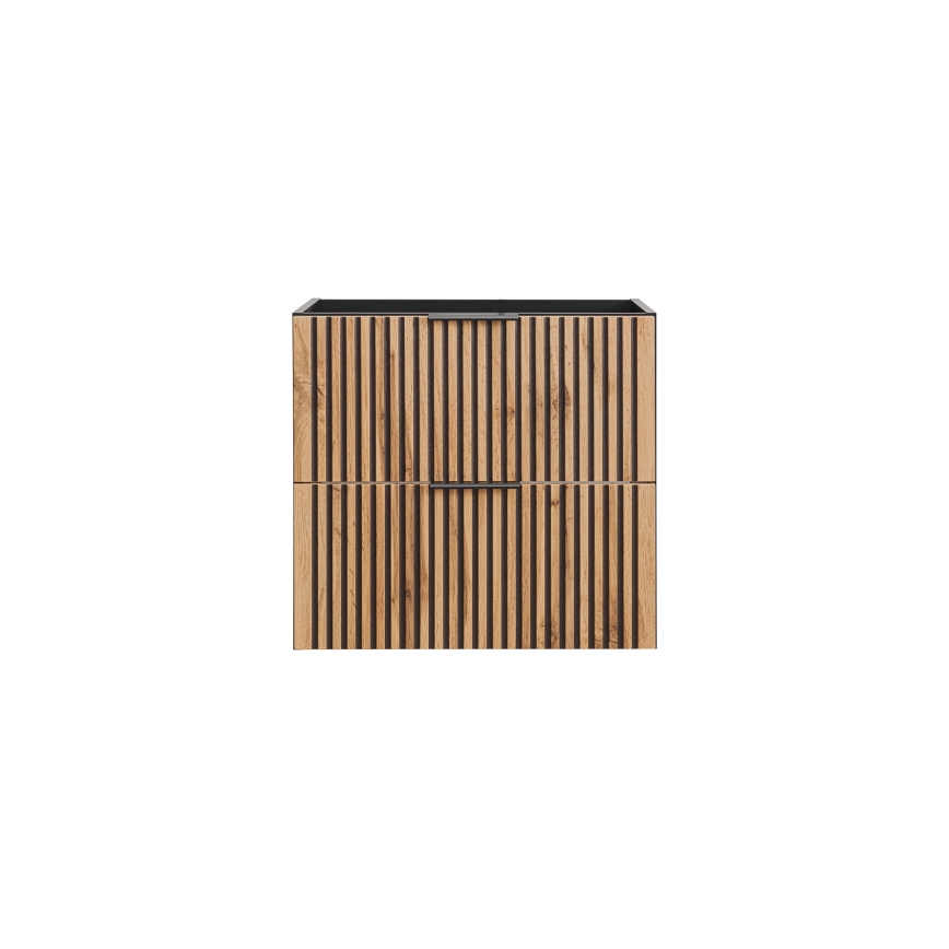 COMAD XILO BLACK WOTAN 82-60-D-2S - Шкаф под мивка XILO 57x60,2 cm, черен/дъб wotan