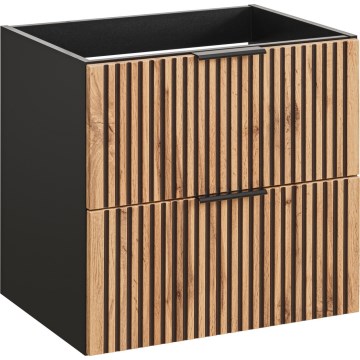 COMAD XILO BLACK WOTAN 82-80-D-2S-Шкаф за баня под мивка XILO черен/дъб