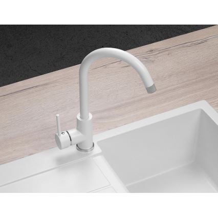 Concept BDG3334WH - Смесител за мивка 33,5 см гранит/бял