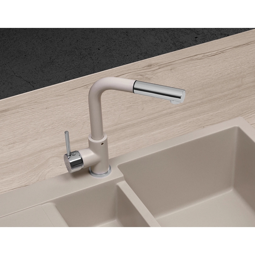 Concept BDG4527BE - Кухненски смесител с изтегляща се душ-слушалка, 26,9 см, гранит/бежов