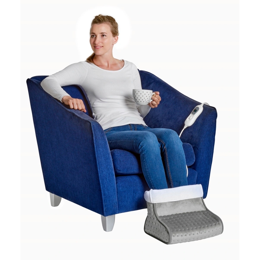 Concept BV1020 - Електрическа подгряваща обувка 100W/230V 30x30 cm сива/бяла