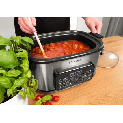 Concept CK9000 - Мултифункционална електрическа тенджера 6 л 10 в 1 1250 W/230 V неръждаема стомана