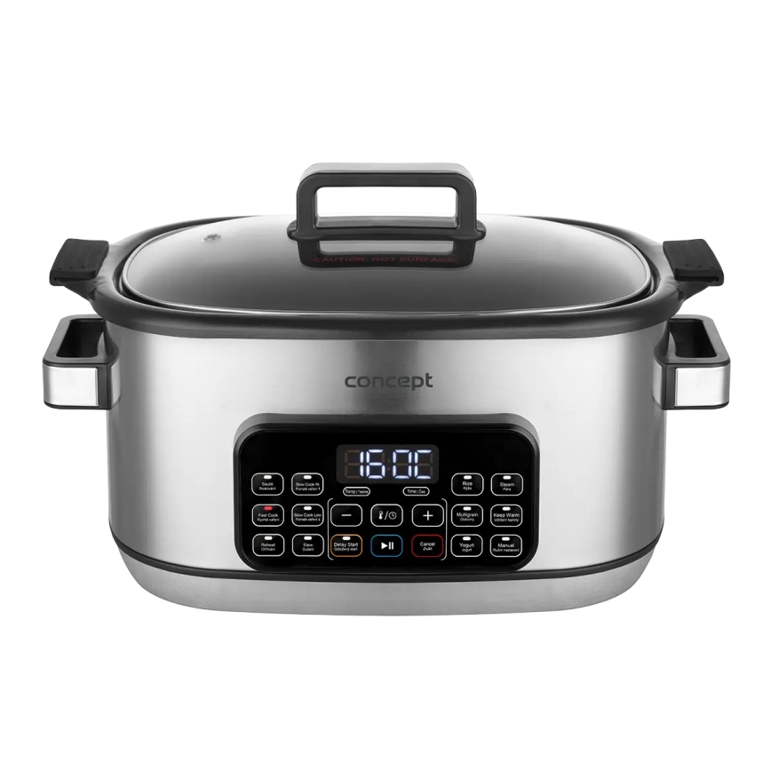 Concept CK9000 - Мултифункционална електрическа тенджера 6 л 10 в 1 1250 W/230 V неръждаема стомана