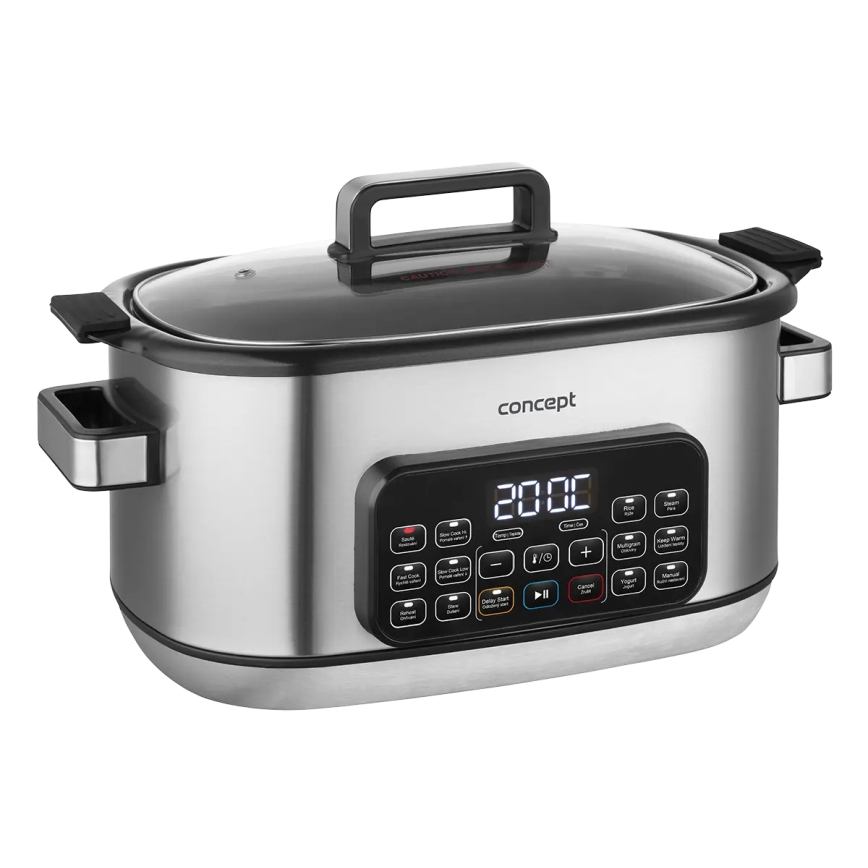 Concept CK9000 - Мултифункционална електрическа тенджера 6 л 10 в 1 1250 W/230 V неръждаема стомана