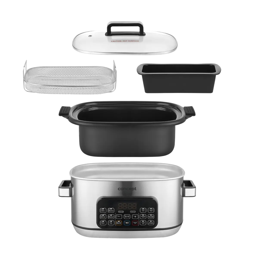 Concept CK9000 - Мултифункционална електрическа тенджера 6 л 10 в 1 1250 W/230 V неръждаема стомана