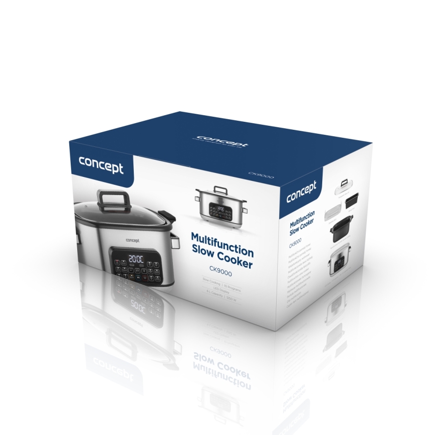 Concept CK9000 - Мултифункционална електрическа тенджера 6 л 10 в 1 1250 W/230 V неръждаема стомана
