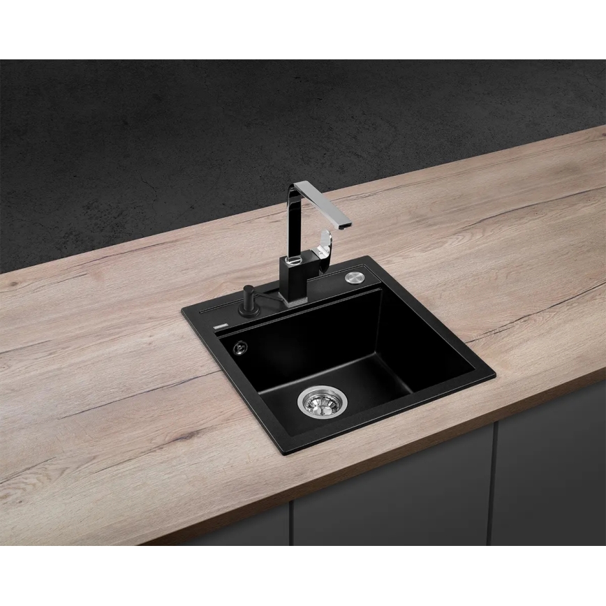 Concept DG00C50BC - Кухненска мивка CUBIS 49x51 см гранит/черна