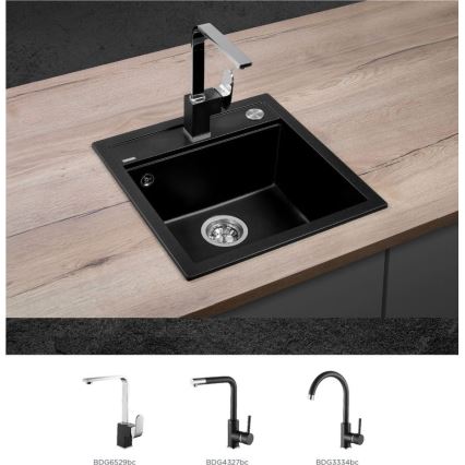 Concept DG00C50BC - Кухненска мивка CUBIS 49x51 см гранит/черна