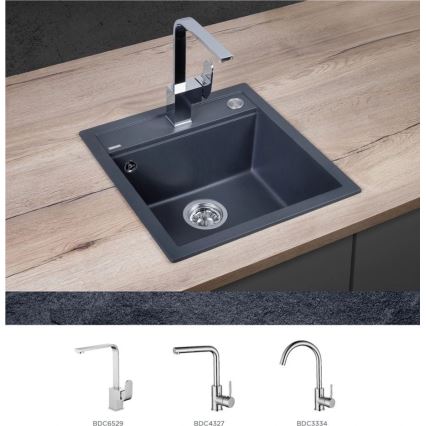 Concept DG00C50DG - Кухненска мивка CUBIS 49x51 см гранит/ тъмно сив