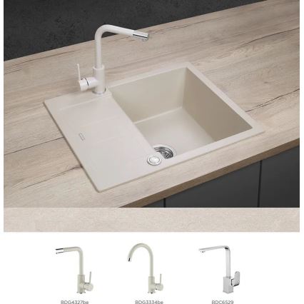 Concept DG05C45BE - Кухненска мивка CUBIS 50x62 см гранит/бежов