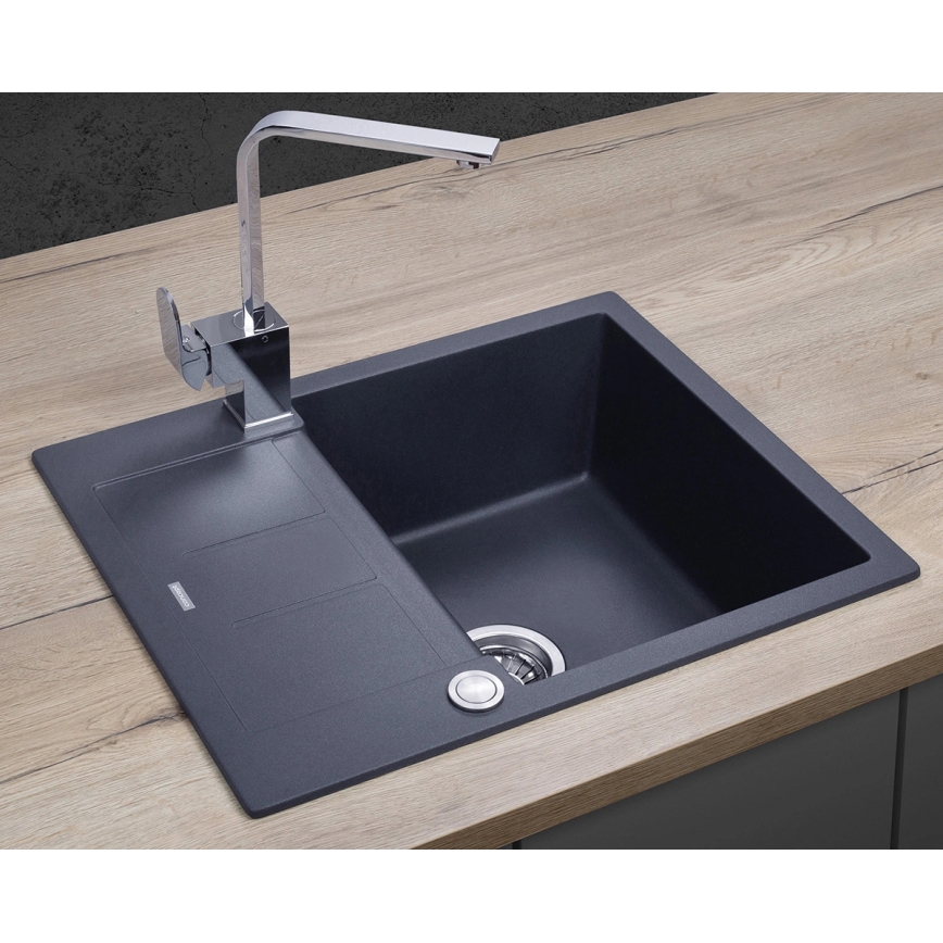 Concept DG05C45DG - кухненска мивка CUBIS 50x62 см, гранит, тъмносив
